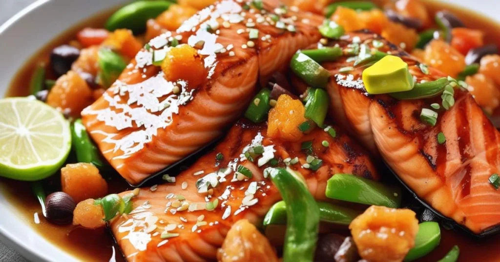 Honey Garlic Salmon Bowl