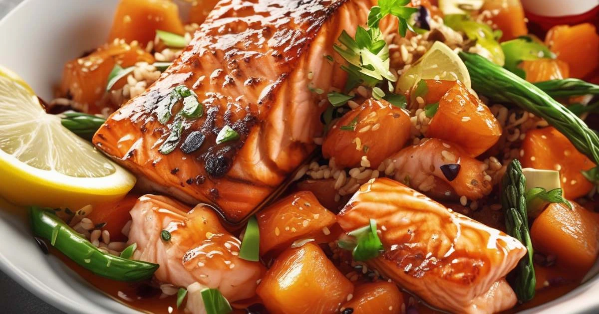 Honey Garlic Salmon Bowl