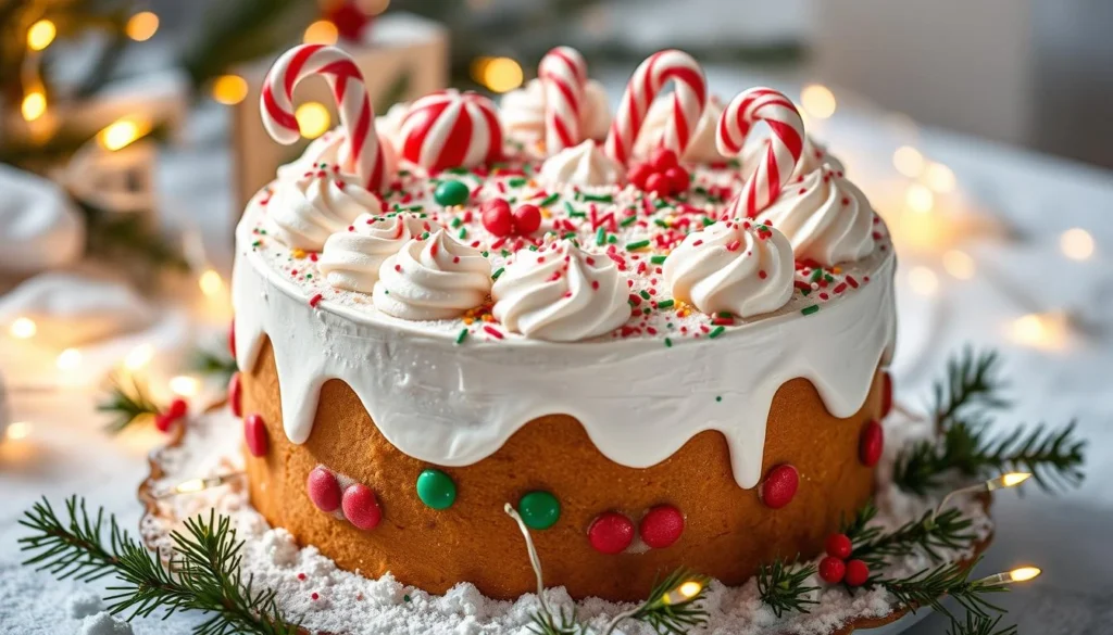 Christmas gingerbread cake