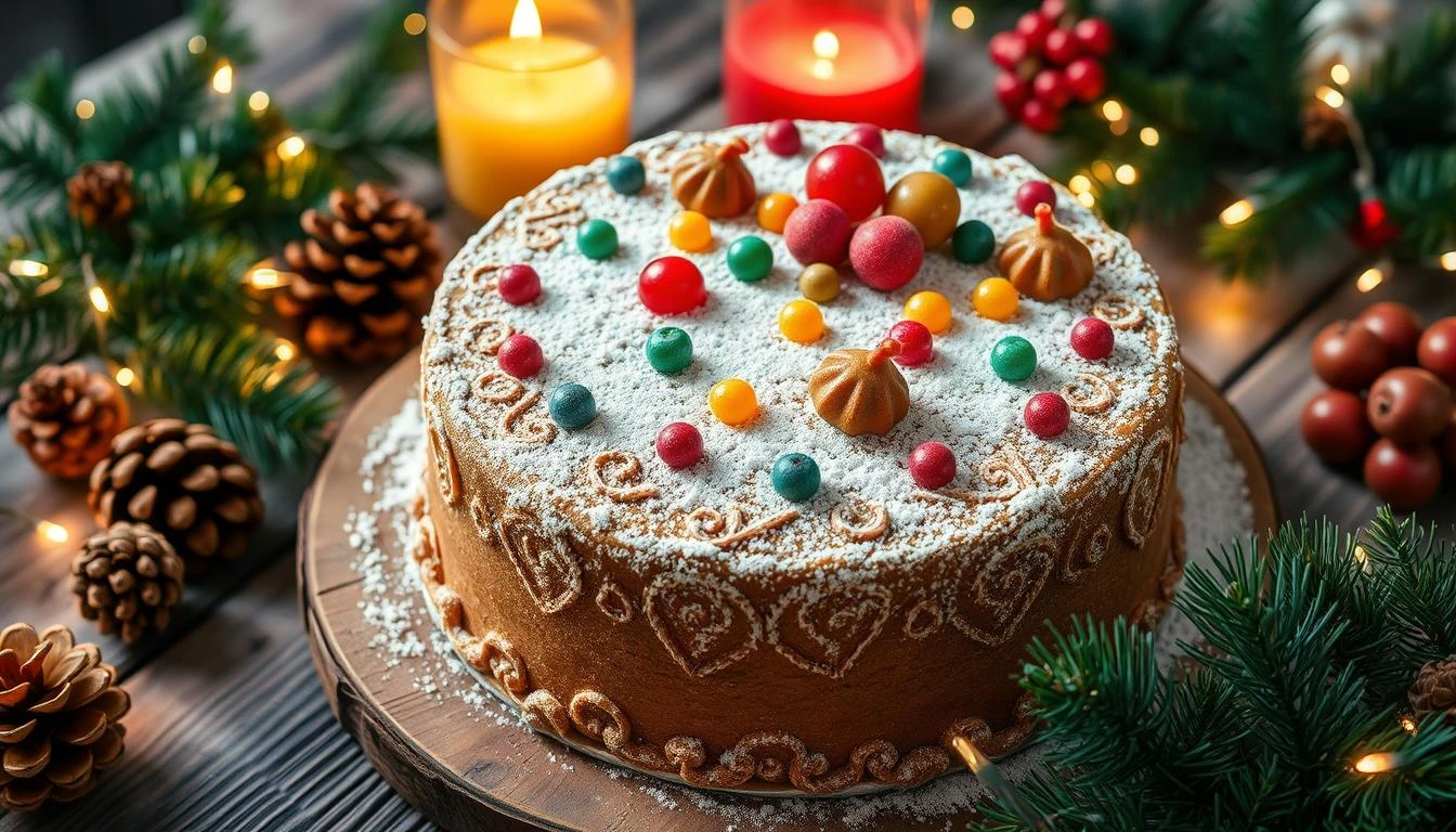 Christmas gingerbread cake