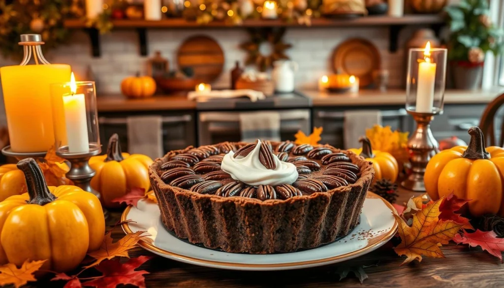 Thanksgiving Chocolate Pecan Pie