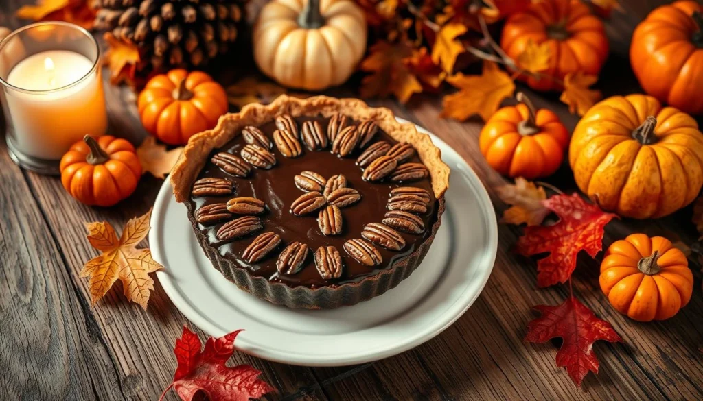 Thanksgiving Chocolate Pecan Pie